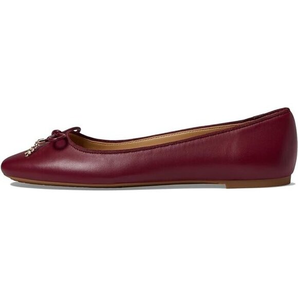 Michael Kors Nori Flex Flat Womens Size 9.5 Mulberry Leather Slip on Square Toe - Picture 4 of 5